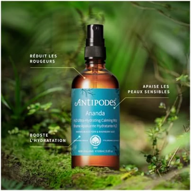 ANTIPODES Ananda Gentle Toner 100ml, beruhigender Gesichts-Toner mit Himbeersamenöl und bulgarischer Rose – Bild 2