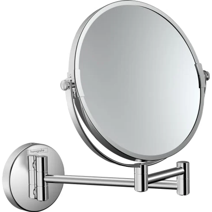 hansgrohe, Wandmontage, Kosmetikspiegel Logis Universal, Rasierspiegel schwenkbar, Make-up Spiegel, Chrom – Bild 1