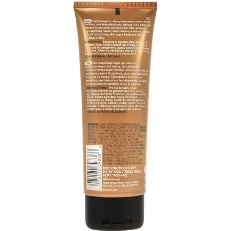 Sally Hansen Füßecreme (Airbrush Legs Smooth), Medium - Fußpflege für Damen, 118 ml – Bild 2