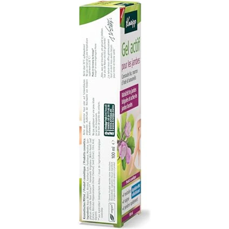 Kneipp AktivGel für Beine, Fußcreme mit Kühleffekt und Bio-Beinwell, 100 ml – Bild 2