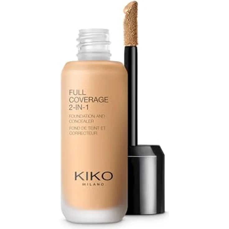 KIKO Milano Full Coverage 2-In-1 Foundation, 25 ml, O50 Olive 50 - Matt-satiniertes Finish, langanhaltende Deckkraft – Bild 1