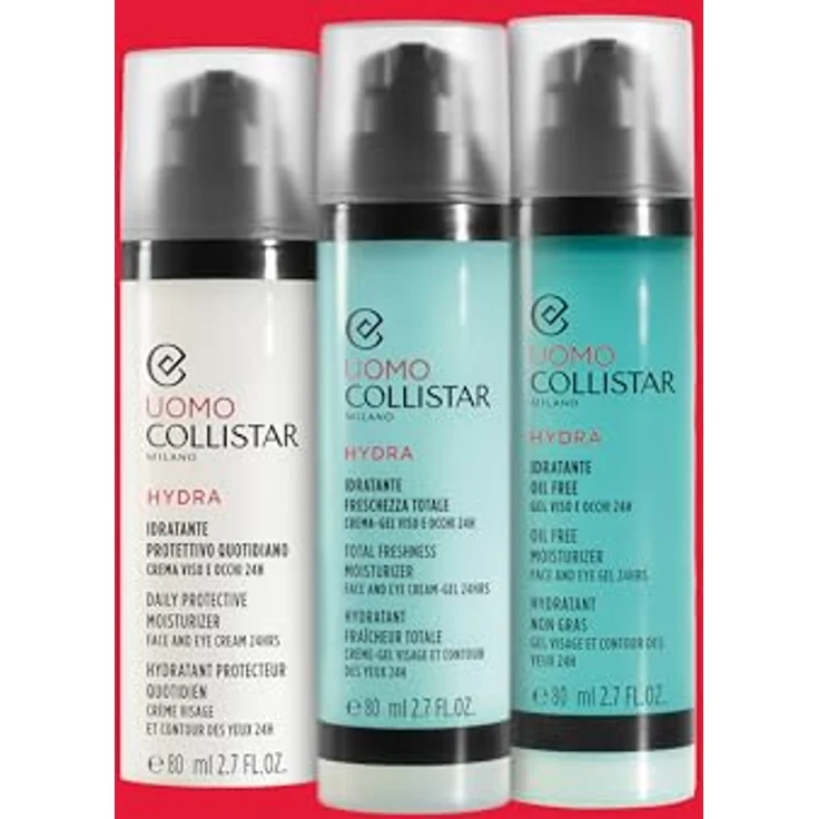 Collistar Uomo Total Freshness Moisturizer Face and Eye Cream-Gel Leichte feuchtigkeitsspendende Gel-Creme für Gesicht und Augenpartie 80 ml für Männer – Bild 5