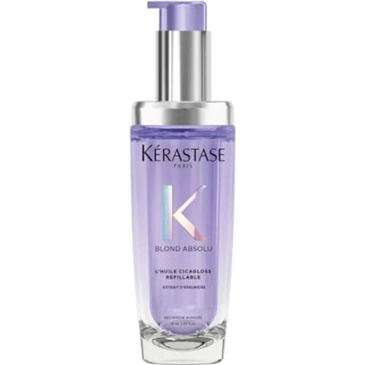 KÉRASTASE Blond Absolu l’Huile Cicagloss, Stärkendes Pflege-Öl für blondes oder blondiertes Haar mit Hitzeschutz, Nachfüllbarer Flakon, 75 ml – Bild 1