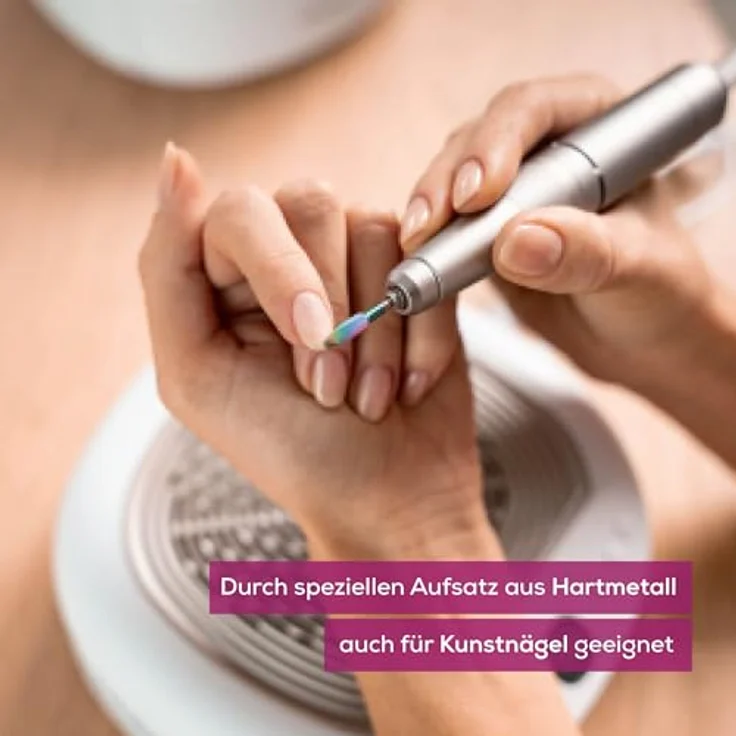 Beurer MP 100/MP 200 Nachkaufset, 10 Nagelfräser Aufsätze aus Saphir, Keramik und Filz, 30 Einwegaufsätze aus Sandpapier, mit Schutzkappe für Nagelstaub – Bild 3