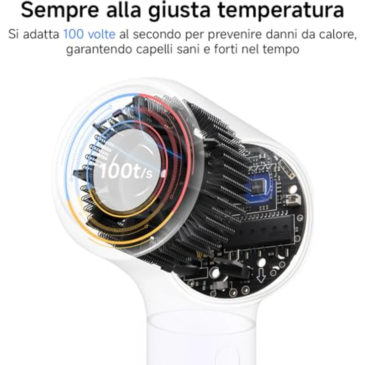 LAIFEN NEO Haartrockner Schwarz, 1500 Watt mit 3 Temperaturstufen, abnehmbarem magnetischem Lufteinlass-Filter und LED-Lichtleiste – Bild 9