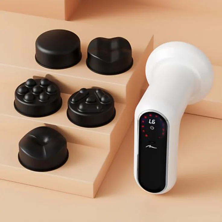 MEDIA-TECH MT6536 Anti-Cellulite-Massagegerät, Massagegewehr mit 6 Geschwindigkeitsstufen und 3 Massagemodi, 5 Massageköpfen – Bild 9