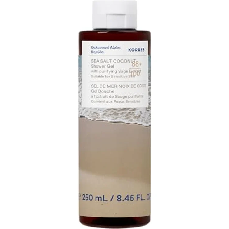 KORRES SEA SALT COCONUT Duschgel mit Salbei-Extrakt, vegan, silikon- und parabenfrei, 250 ml – Bild 1