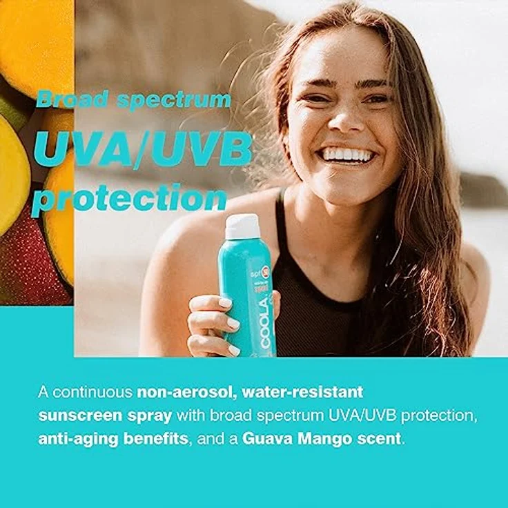 Coola Classic SPF 50 Body Spray Guava Mango Sonnencreme 177 ml – Bild 9