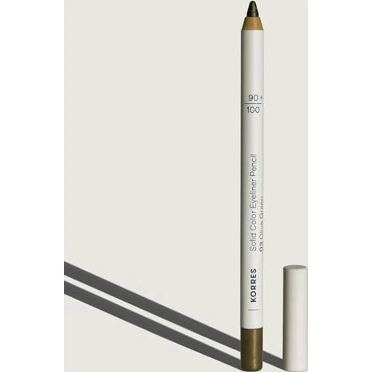 KORRES Solid Color Eyeliner Pencil Olive Green 03, cremige Textur mit Vulkan-Mineralien, langanhaltend & vegan, 1,2g – Bild 4