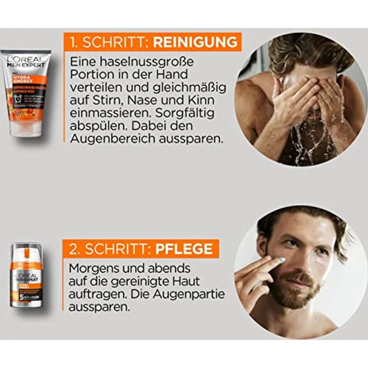 L'Oréal Men Expert Gesichtspflege Men Expert Hydra Energy Pflege und Reinigung Geschenkset 1 Stück – Bild 5
