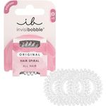 invisibobble Original Crystal Clear Haargummi durchsichtig - Ohne Abdrücke, hoher Tragekomfort, starker Halt für Damen, Herren & Mädchen, wasserabweisend & ideal für Hochsteckfrisuren, 3 Stück