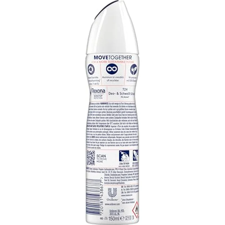 Rexona Nonstop Protection Deospray, Anti-Transpirant Uplifting & Fresh, 72h Schutz, 150 ml, Duft nach Wassermelone und Kaktuswasser – Bild 3