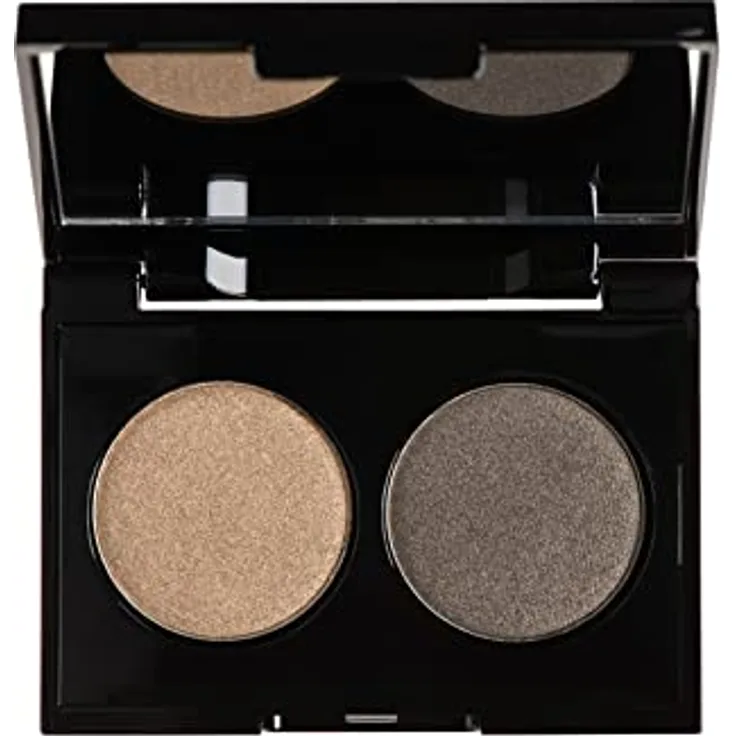 KORRES Duo Eyeshadow Palette Volcanic Minerals Velvet - Khakis 48, Lidschattenpalette für ein intensives Farbergebnis, vegan, 3 g