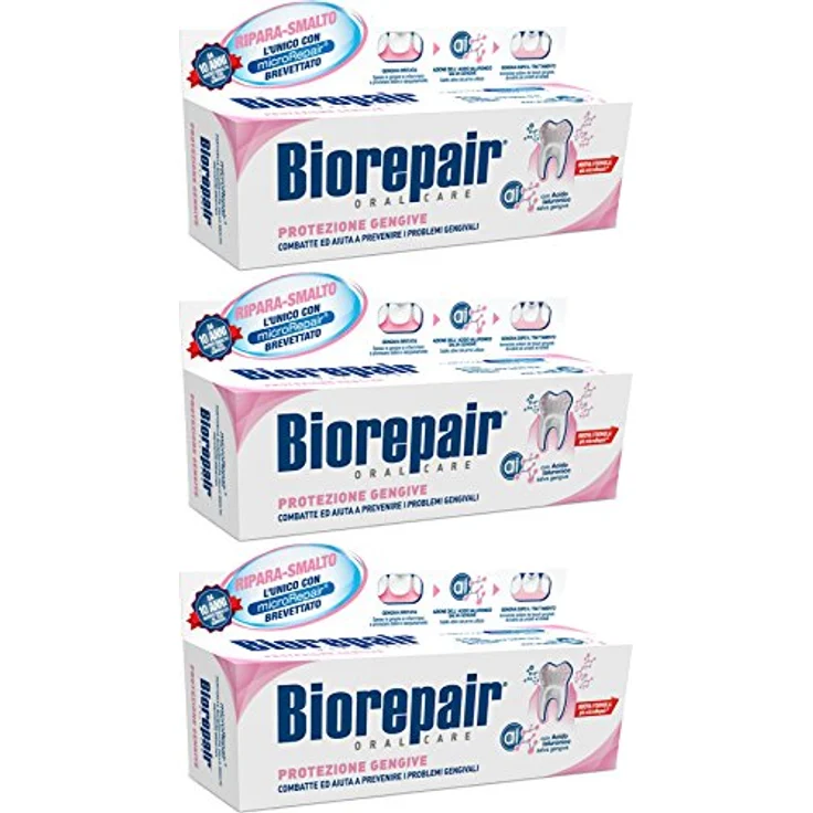 Biorepair Gum Protection Toothpaste, beruhigende Zahnpasta für empfindliche Zähne, unterstützt Regeneration von gereiztem Zahnfleisch, 75 ml – Bild 2