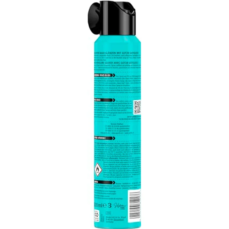 got2b gotGloss Glanz Spray (200 ml), Hitzeschutz Spray für bis zu 48 h Frizz-Kontrolle und ultimativen Glanz, vegan – Bild 3