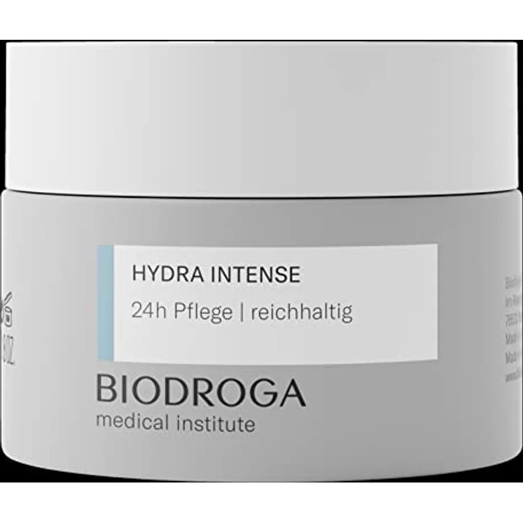 Biodroga Hydra Intense 24h Feuchtigkeitscreme 50 ml mit Hyaluron | Vegane Gesichtspflege Creme, glättet und hydratisiert die Haut – Bild 1