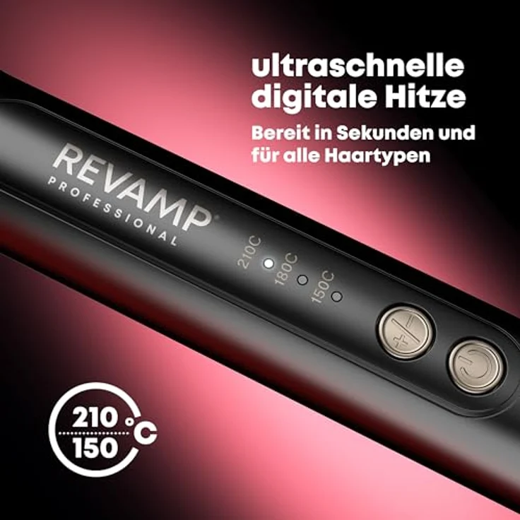 Revamp Professional Styler Multi Style Revolve 3-in-1, Rotierender Lockenstab mit 3 austauschbaren Zylindern und Temperaturstufen von 150 °C bis 210 °C – Bild 5
