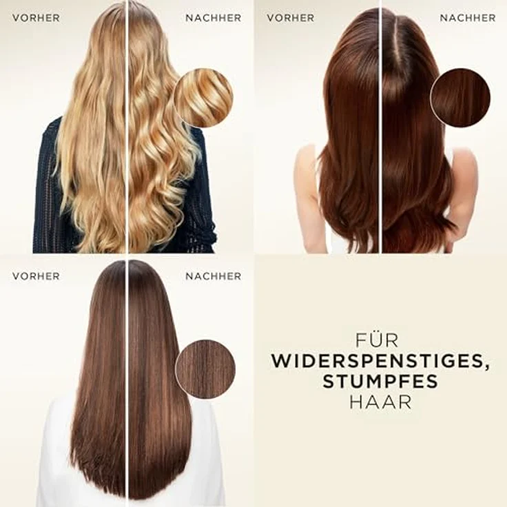 Pantene Pro-V Glatt & Seidig Keratin Reconstruct Haarmaske, 300ml - Intensivpflege gegen Frizz mit 50% mehr Wirkstoffen und bis zu 72 Stunden glatterem Haar – Bild 3