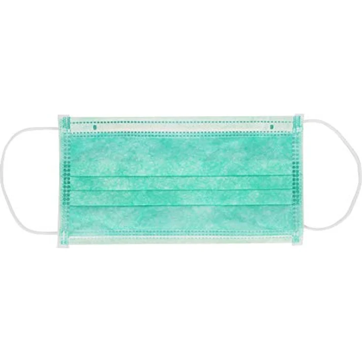 50 ''Medi-Inn'' Mundschutz Type IIR, 3-lagig 9 cm x 17,5 cm grün Nasenbügel, m... – Bild 8