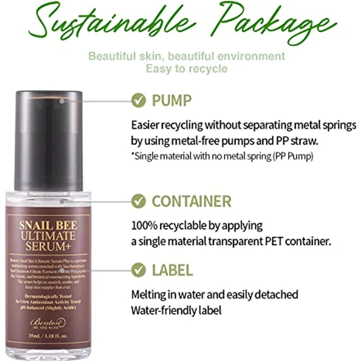 Benton Snail Bee Ultimate Serum 35 ml, mit pflegender Wirkung  – Bild 9