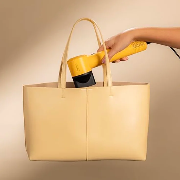 Cecotec Ionicare Rockstar Style, Kompakter gelber Haartrockner mit 1500W Motor, 110.000 U/min, Ionengenerator, 4 Temperaturen, 3 Geschwindigkeiten, leise Brushless-Technologie – Bild 4