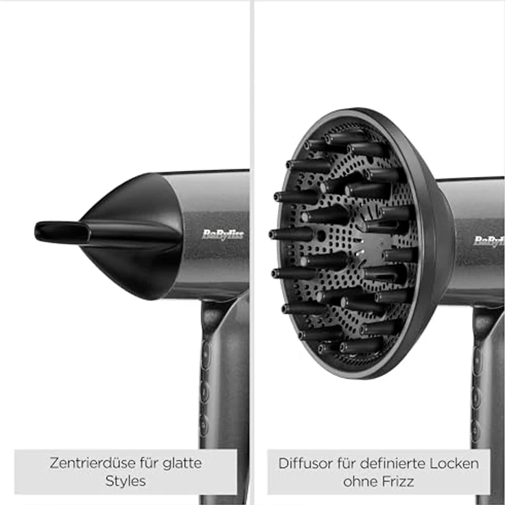BaByliss D6200DE, Haartrockner mit digitalem Motor, Ionen-Technologie und 1600 W Leistung, Schwarz – Bild 5