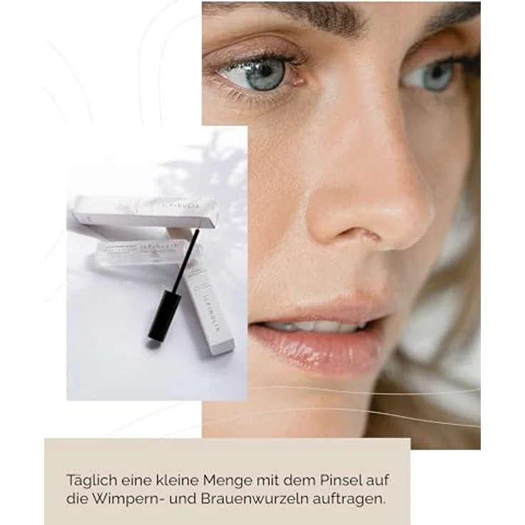 ALPINULIN Wimpernserum ohne Hormone 8ml – Veganes Lash Serum mit Procapil für gesunde, dichte Wimpern & Brauen – Bild 4