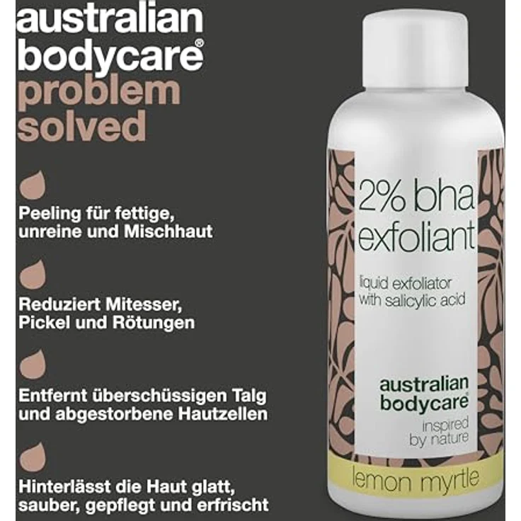 Australian Bodycare Tea Tree Oil Lemon Myrtle, sanftes Peeling-Tonikum für fettige und Mischhaut, 55 ml, entfernt Hautunreinheiten und verfeinert die Poren – Bild 3