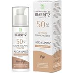 Laboratoires de Biarritz - Getönte Sonnencreme Gesicht - Beige - LSF50 ALGA MARIS® Bio-zertifiziert - Hydriert, mattiert, sorgt für ein gesundes Strahlen - 50 ml - Made in France