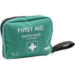 FLEXEO Erste-Hilfe-Set für Kinder, 47-teilig mit süßen Pflastermotiven, Fingerpuppe und Stickern, kompakt für unterwegs