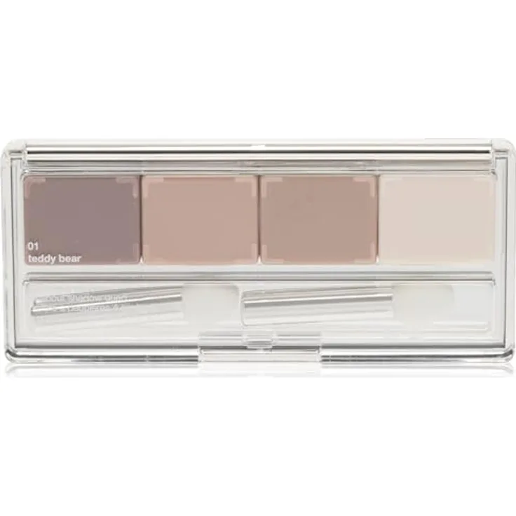 Clinique All About Shadow™ Quad Lidschattenpalette, Farbton Teddy Bear, 3,3 g, mit leicht kombinierbaren Farbtönen und Glitzereffekt