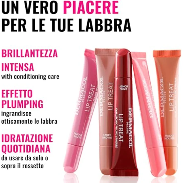 Dermacol Lip Treat Hydratisierendes Lipgloss Farbton 9 Taupe Brown (Choco & Vanilla), 10 ml, Feuchtigkeitsspendend mit Hochglanz-Effekt – Bild 4