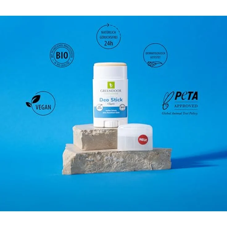 GREENDOOR Deo Stick classic 52g, Deostick ohne Aluminium, langer & starker Schutz, unisex Herren woman Männer Deostift vegan, dezenter Duft – Bild 2