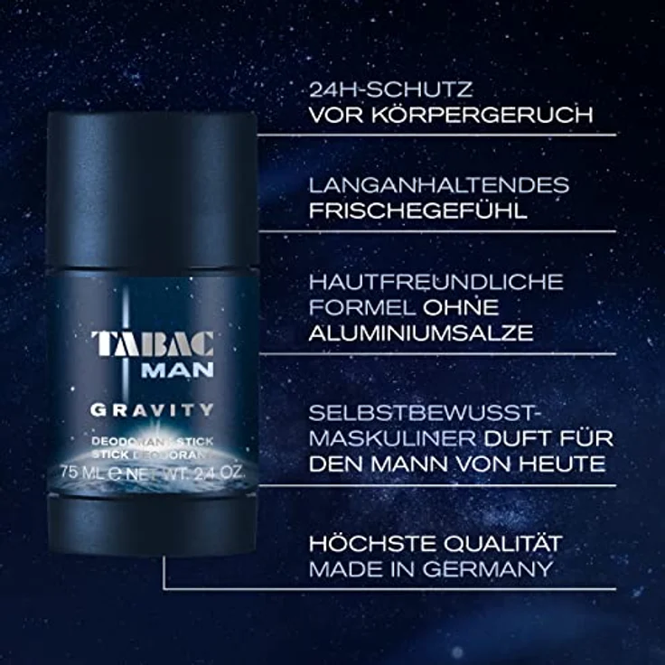 Tabac Gravity Deodorant Stick 75 mit einer holzig-aromatischen Duftnote – Bild 2