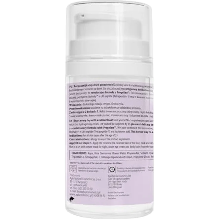 Apis Natural Cosmetics AGELESS BEAUTY Hydrogel Tagescreme mit Progeline, Hyaluronsäure, Uplevity & Rosenwasser, 50ml – Bild 2
