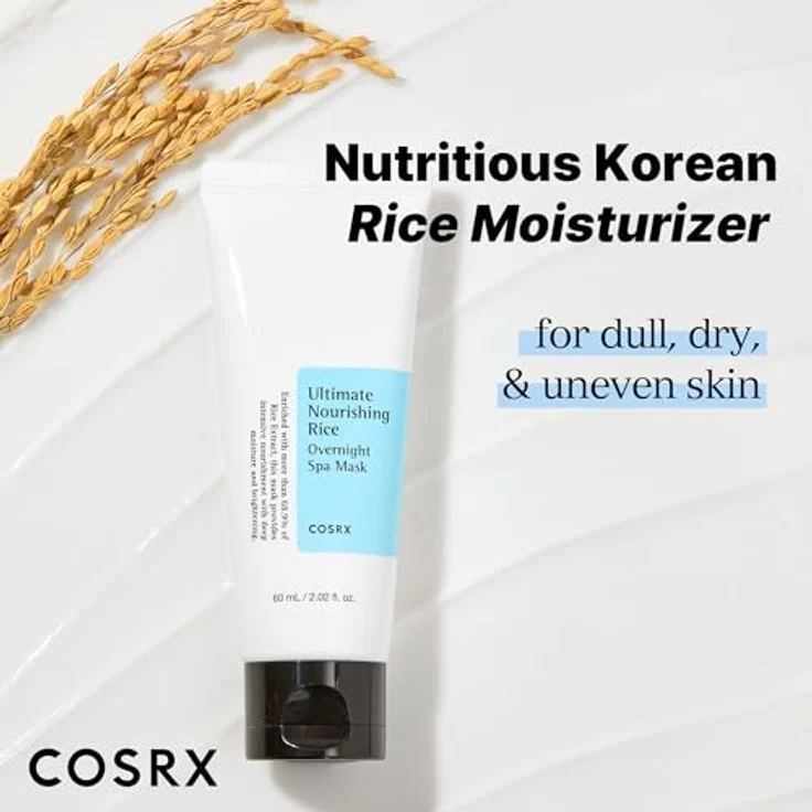 COSRX Ultimate Nourishing Rice Overnight Spa Mask, für eine gepflegte Haut 60ml, für eine gepflegte Haut – Bild 5