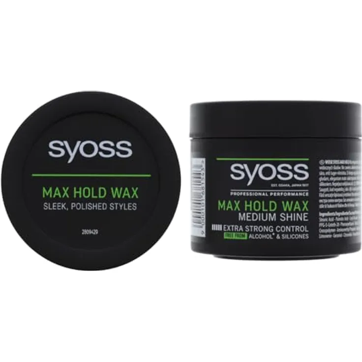 Syoss Max Hold Wax Styling Wachs Extra Starker Halt Mittlerer Glanz 150 ml