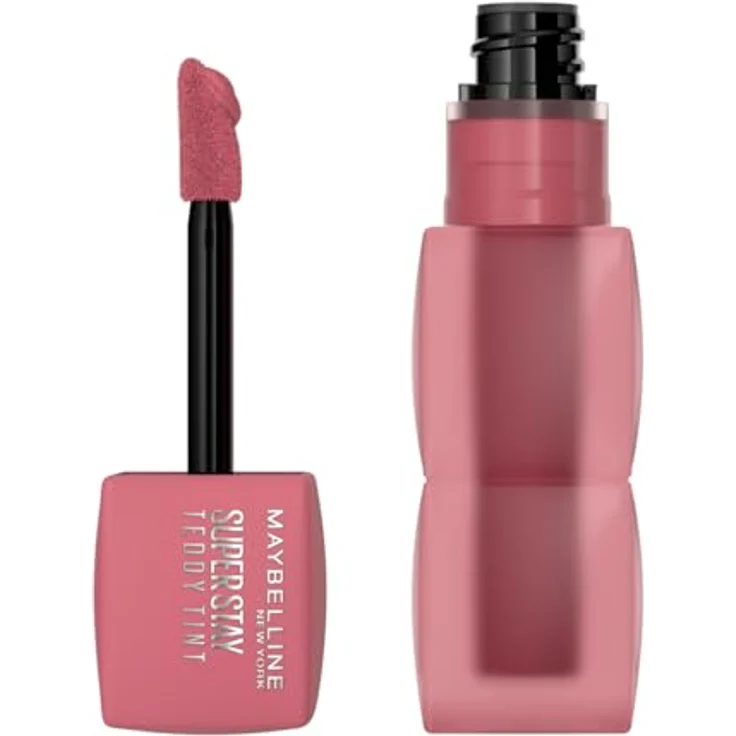 Maybelline New York Teddy Tint Lippenstift, Soft-matte Farbe mit Extra langanhaltendem Finish, Farbe: 55 Kneehigh, Superstay – Bild 1