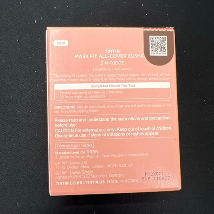TIRTIR Mask Fit Aura Cushion Mini, mattierendes Make-up mit Hyaluronsäure, Farbton 51N Fudge, 4.5 g – Bild 8