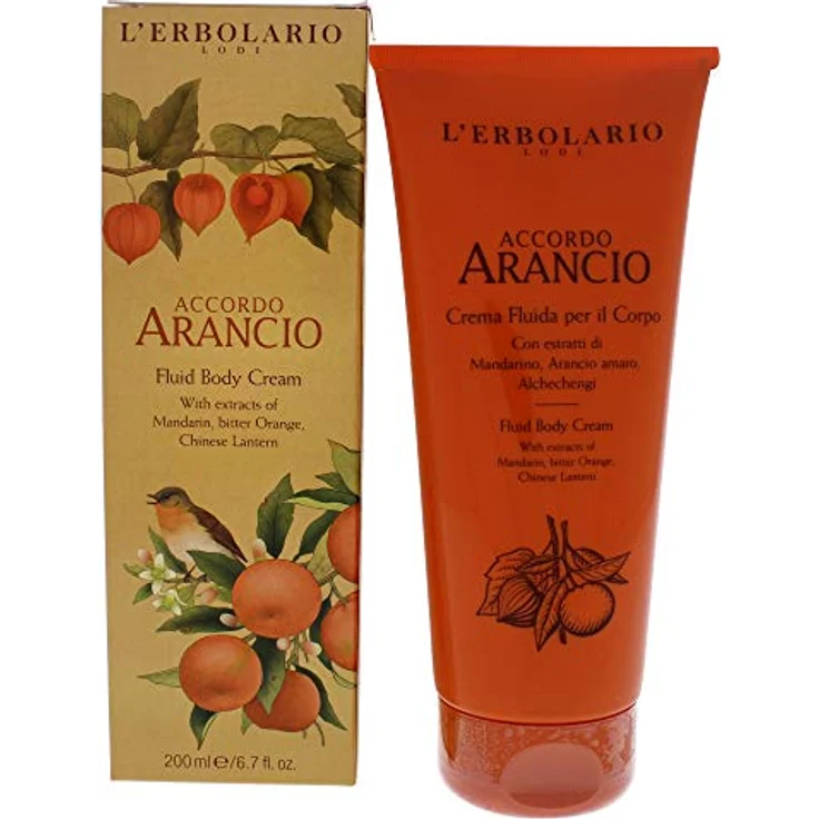 L'Erbolario Accordo Arancio Körpercreme, Parfümiertes Cremefluid für den Körper, 200 ml – Bild 1