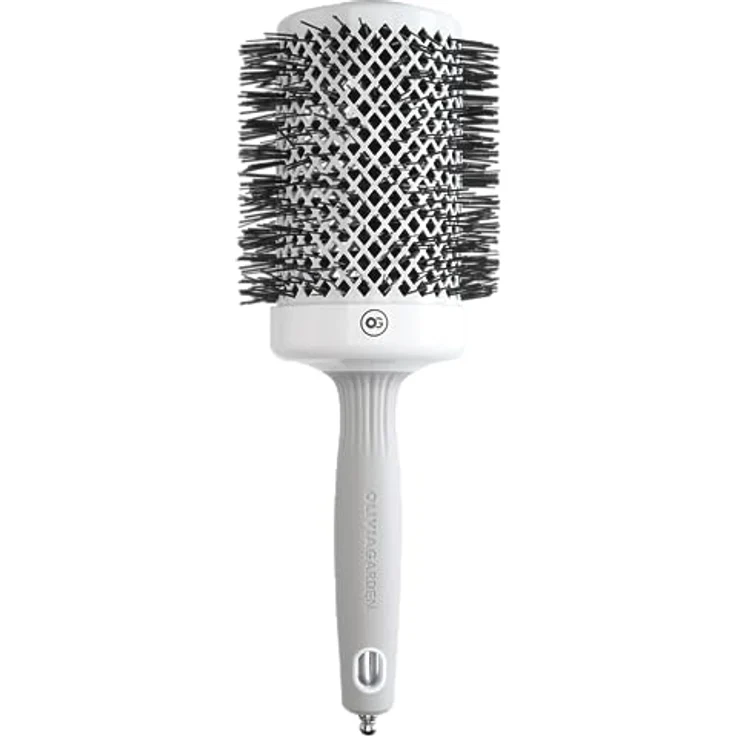 Olivia Garden - Expert Blowout Shine Haarbürste, Weiß und Grau, 65 – Bild 2