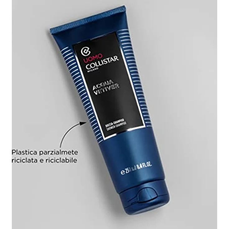 Collistar Acqua Vetiver Duschgel-Shampoo für Männer, reinigt Körper und Haare, pflegt und spendet Feuchtigkeit, ohne SLES, 250 ml – Bild 3
