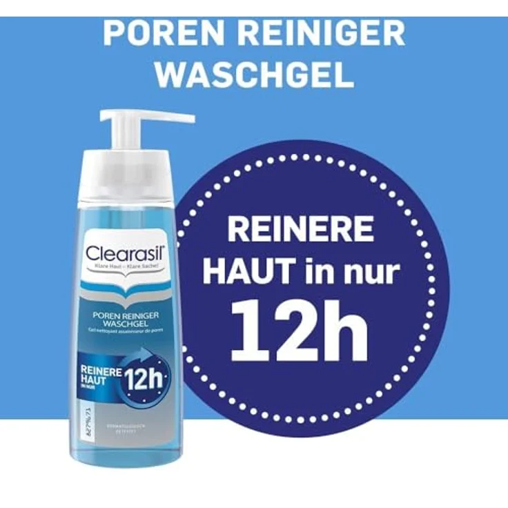 Clearasil Poren Reiniger Waschgel gesichtsreinigung Flasche 200 ml, für Damen und Herren – Bild 4