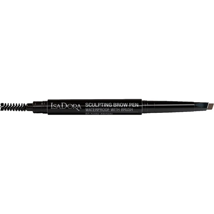 IsaDora Sculpting Brow Pen Waterproof, Augenbrauenstift 0,2 g, Nr. 80 - Dark Brown, intensive Farbabgabe, einziehbar, integriertes Bürstchen