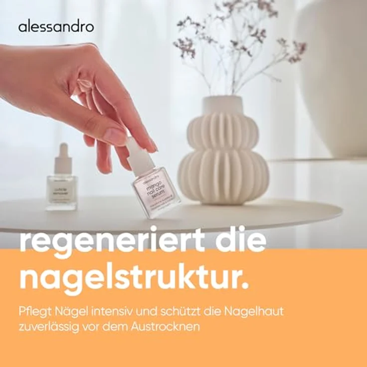 alessandro Mango Nail Care Serum, Pflegendes Nagelserum mit Vitamin E & Macadamiaöl, vegan, 10ml, für regenerierte & geschützte Nagelhaut – Bild 2