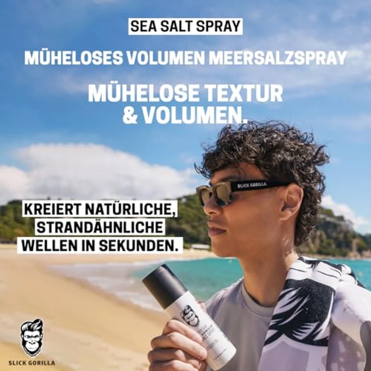 Slick Gorilla Sea Salt Spray, Haarstyling Spray für Männer mit Volumen und Textur, 200 ml – Bild 2