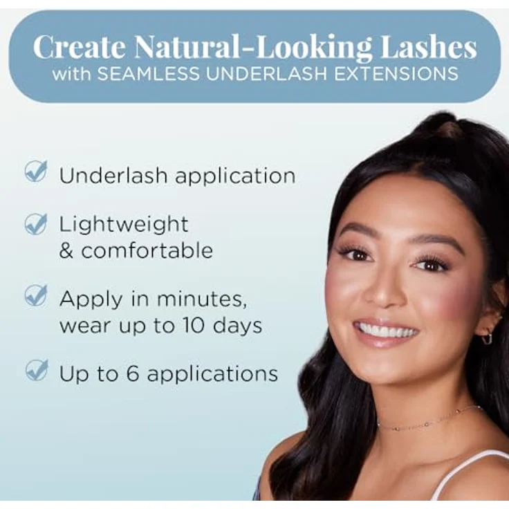 ARDELL Seamless Underlash Extensions Kit Fauxmink | Natürliche Wimpernverlängerung bis zu 10 Tage | Set inkl. Remover, Applicator, Bond & Seal | 36 Wimpern Extensions in 4 Längen – Bild 3