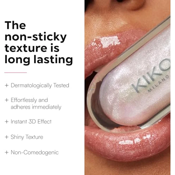 KIKO Milano 3D Hydra Hydratisierendes Lipgloss, hochglänzend, Farbton 13 Fire Red, 6.5 ml, feuchtigkeitsspendend und glättend – Bild 3