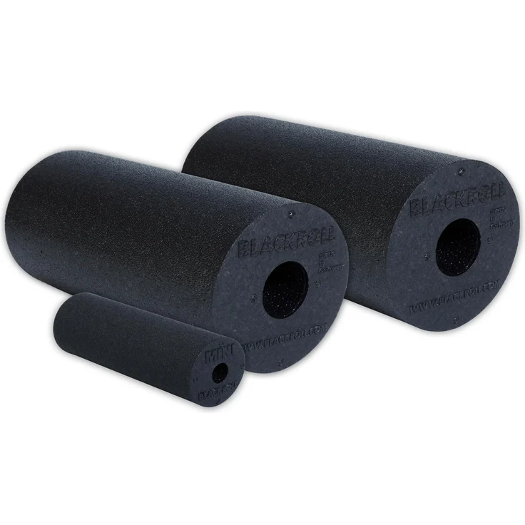 Blackroll Faszienrollen-Set Standard, Massagegerät für Selbstmassage mit 2 Rollen (Länge: 15 cm, 50 cm) und Mini-Rolle zur gezielten Anwendung