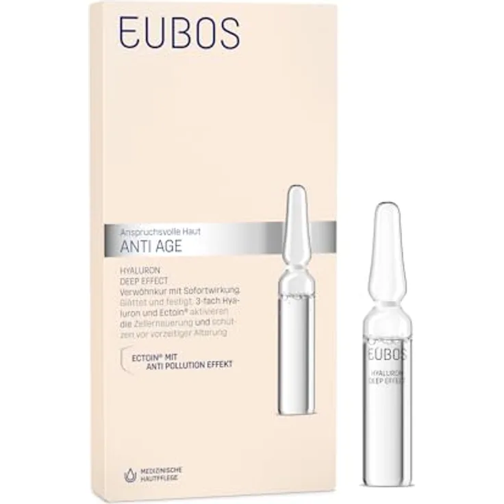 Eubos ANTI AGE, Hyaluron Deep Effect, Ampullen-Kur für jugendliche Frische, 7x 2 ml, Vegan